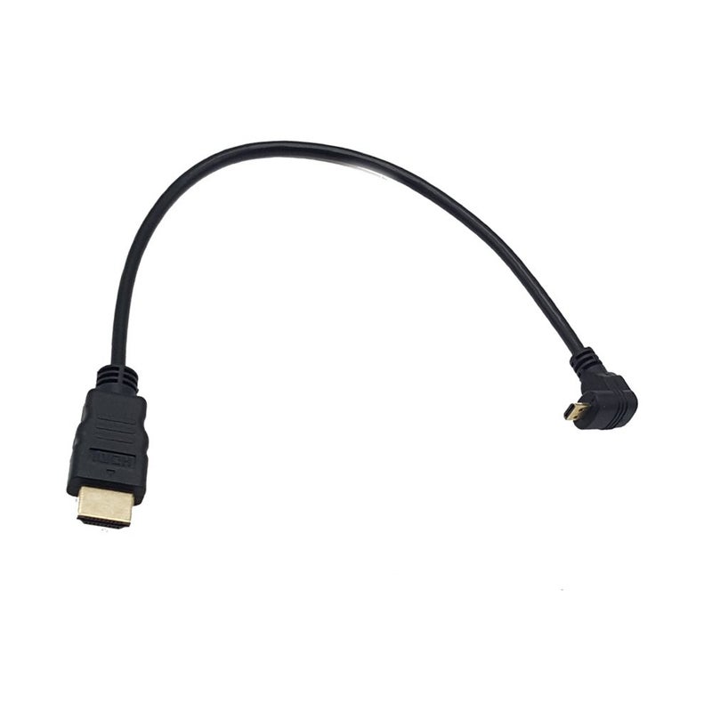 Seadream Angled Micro HDMI to HDMI Cable 1Foot 90 Degree Up Angle Micro HDMI Male to HDMI Male Cable Connector (1Pack Up Angled) - Image 2